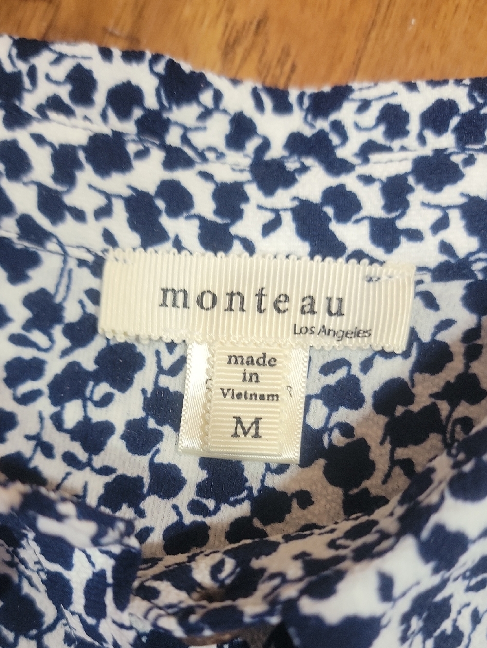 Monteau Blue Floral Button-Front Midi Dress - Picture 10 of 12